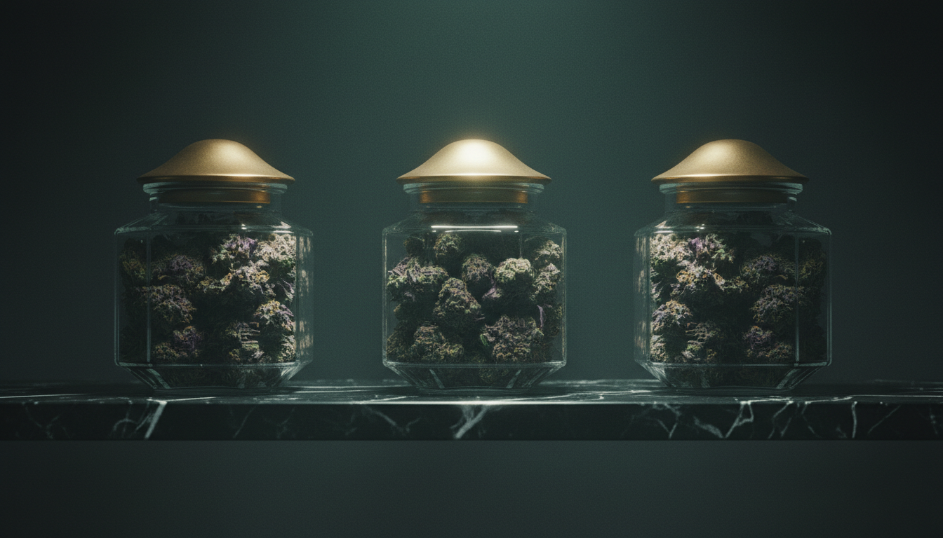 Jars of premium flower